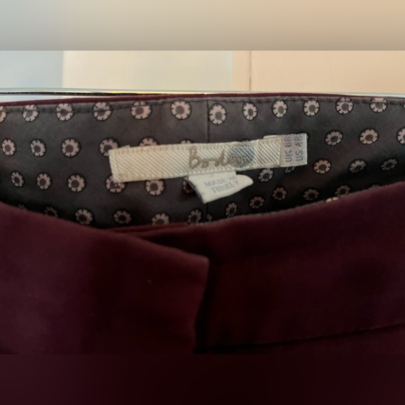Boden Burgundy Richmond Pants US size 4 - Picture 4 of 5